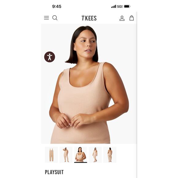 TKEES Playsuit in Bisque Size Large - Picture 2 of 9